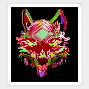 Colorful Wolf Sticker